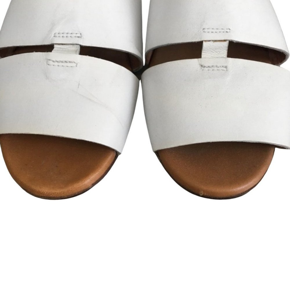 Handmade White Ankle Strap Summer Sandals - Picture 5 of 8